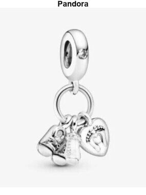 Pandora Baby Bottle and Shoes Dangle Charm